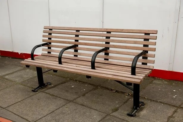 Benches with armrests