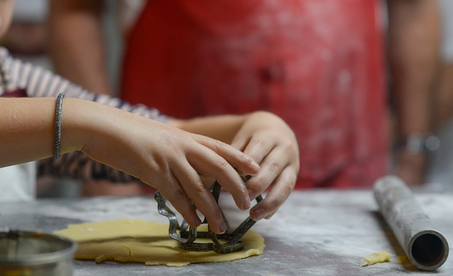 baking, cookies, children