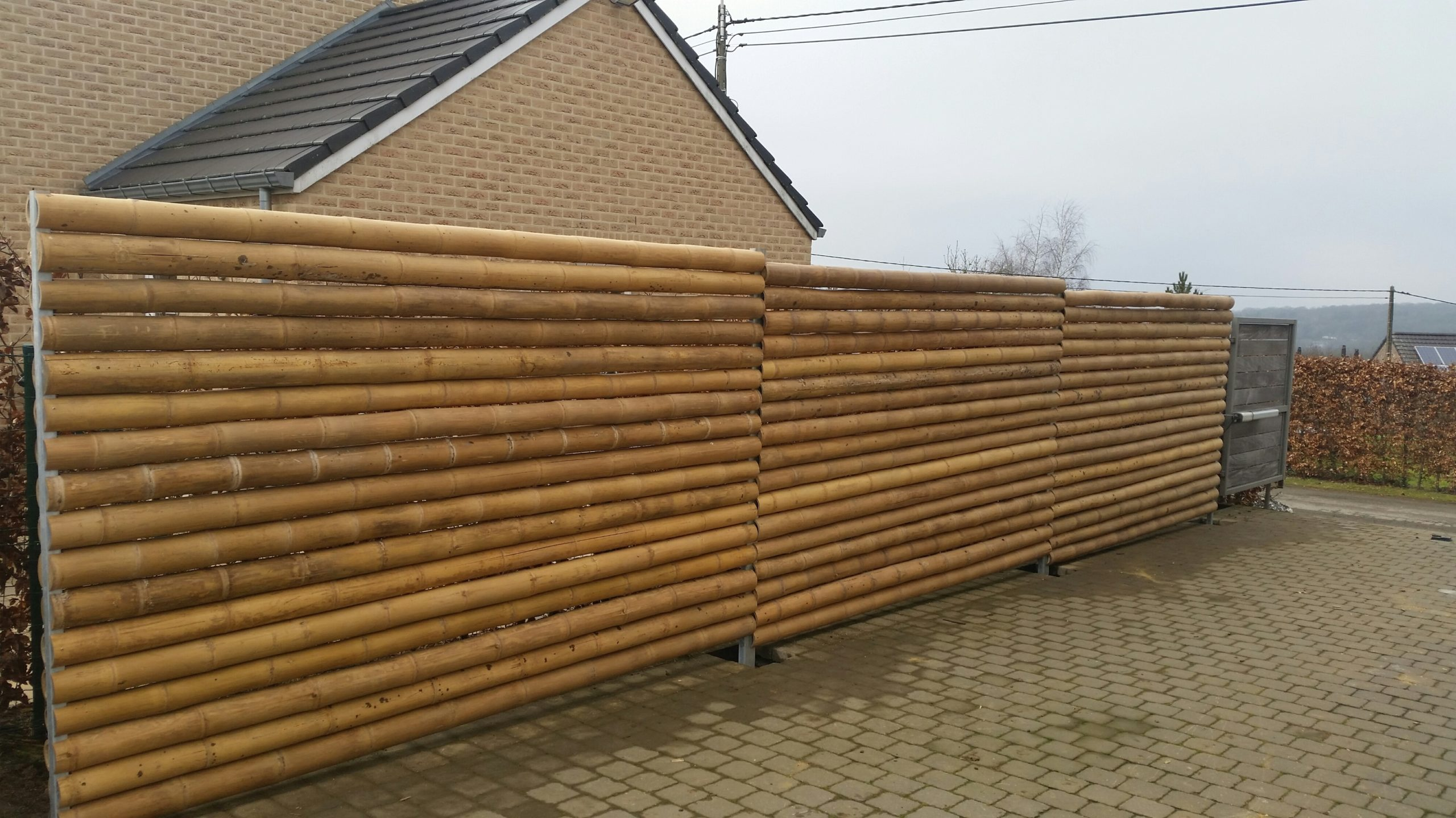 Horizontal Reed Fence