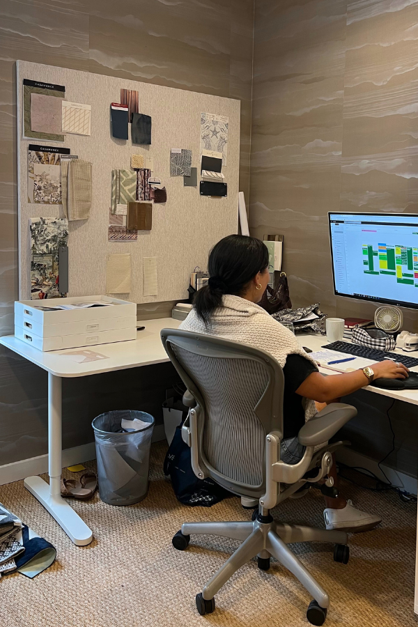 a designer in the studio