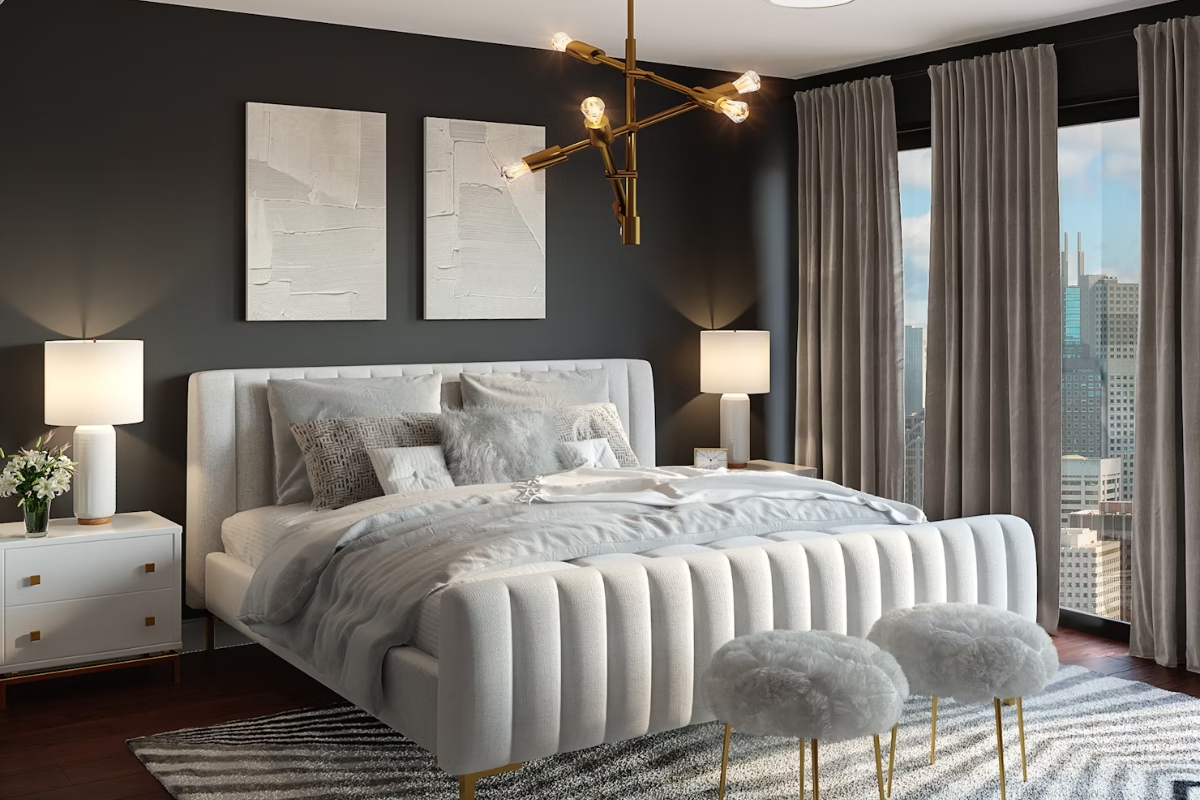 Luxurious bedding choices for a modern bedroom