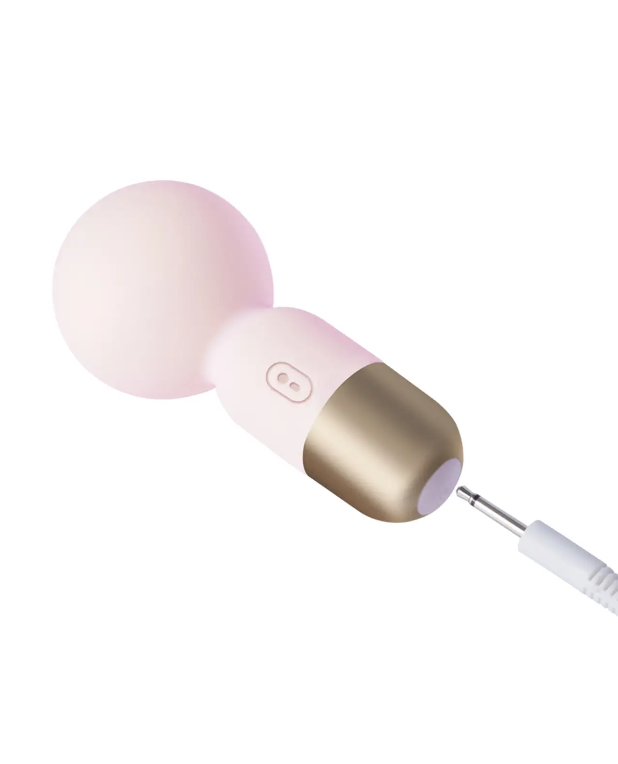 Pokewan Pocket Mini Vibrating Wand Massager – Pale Light Pink