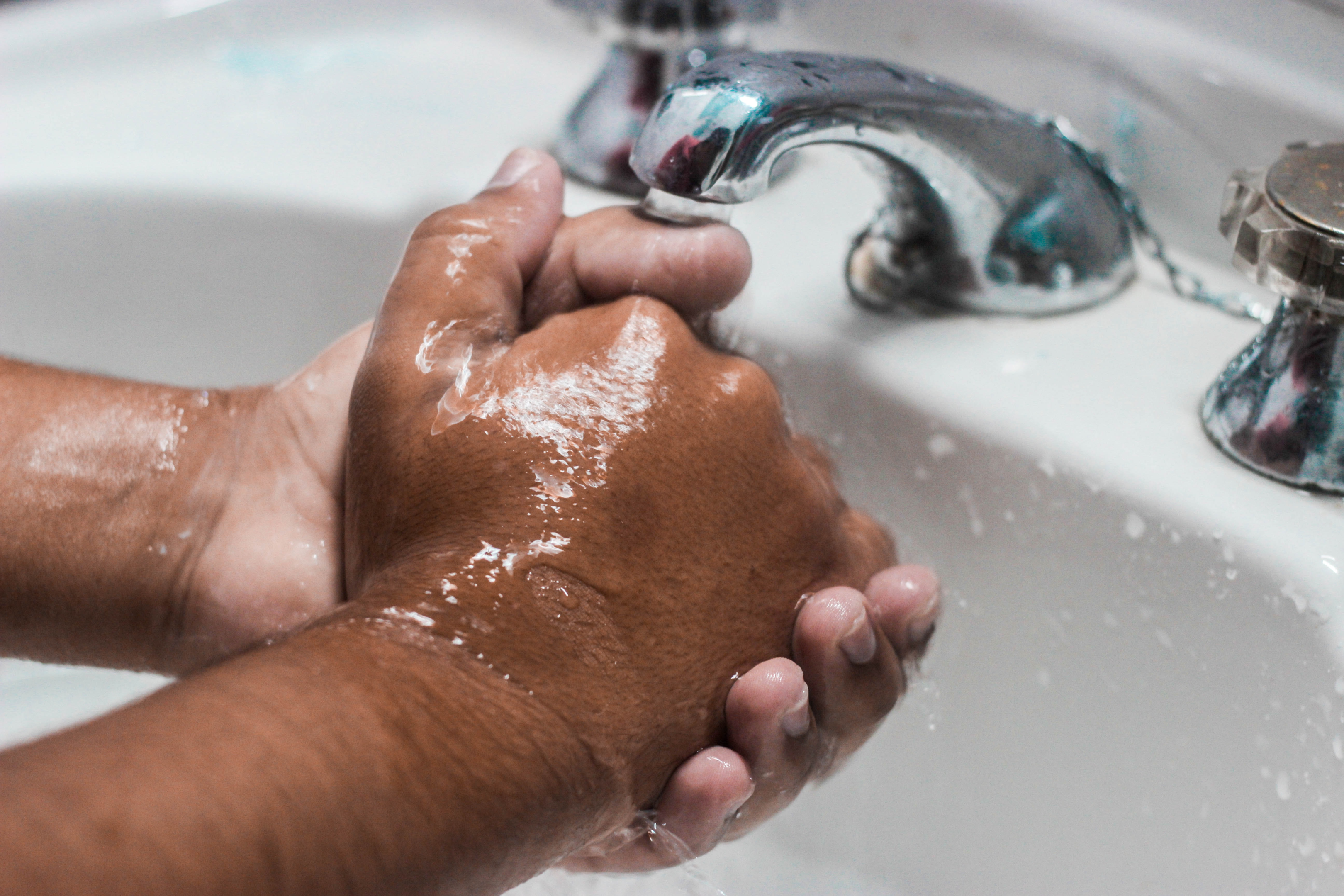 Washing your hands is important when handling raw meat