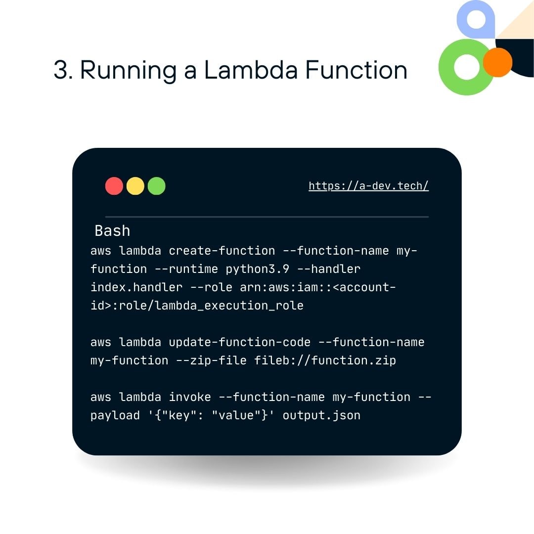 Running a Lambda Function code pattern