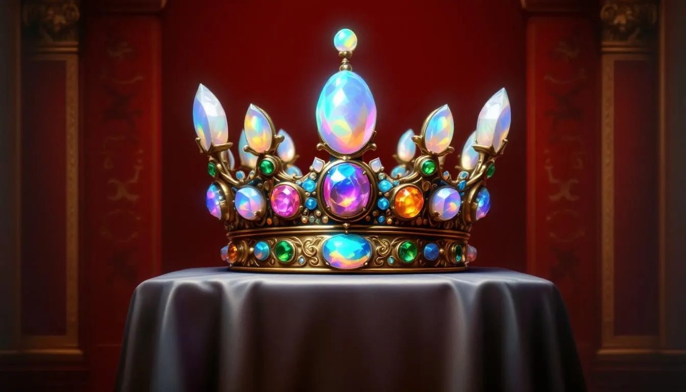 The image showcases a collection of ancient jewelry featuring opal and tourmaline, highlighting their historical and cultural significance. The opal pendants display a mesmerizing array of colors, including flashes of blue, green, and pink, symbolizing hope and purity, while reflecting the beauty of October's birthstones.