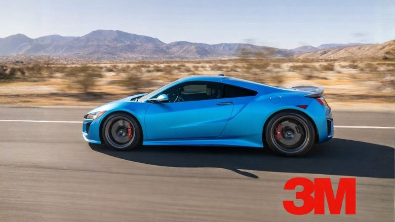 A car wrapped in vinyl film by 3M