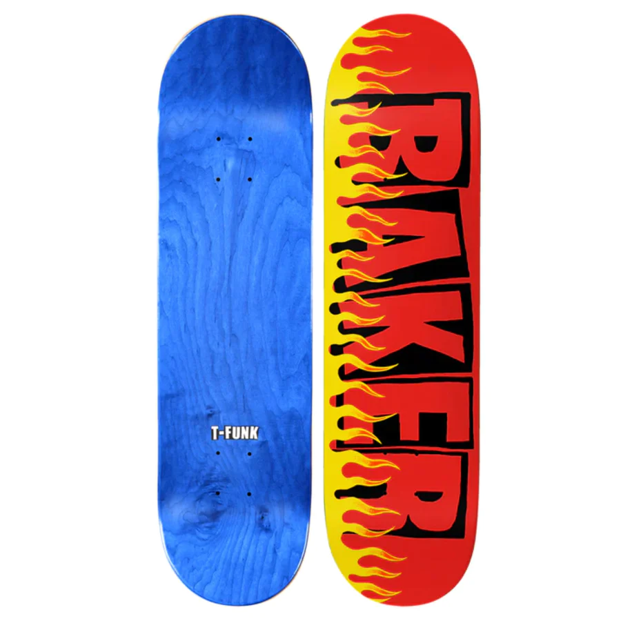 BAKER SKATEBOARDS TFUNK FLAMES 8.25” DECK