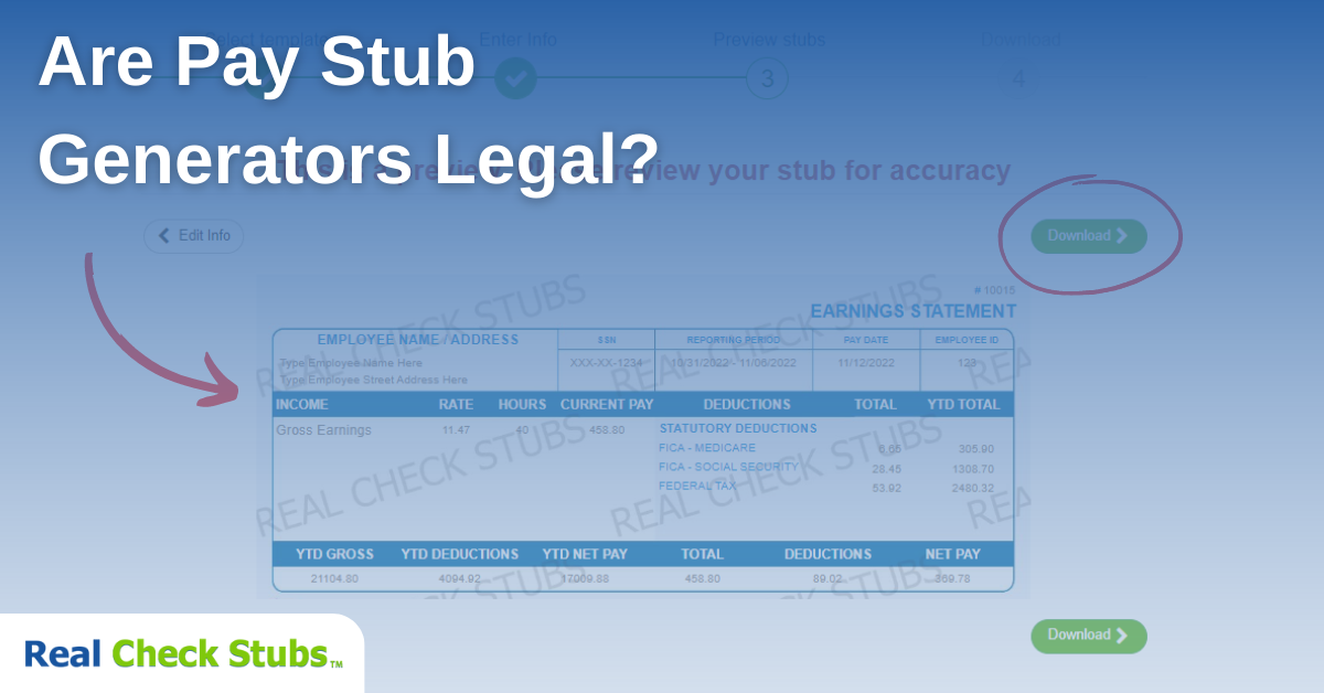 Question answered: Is a pay stub generator legal?