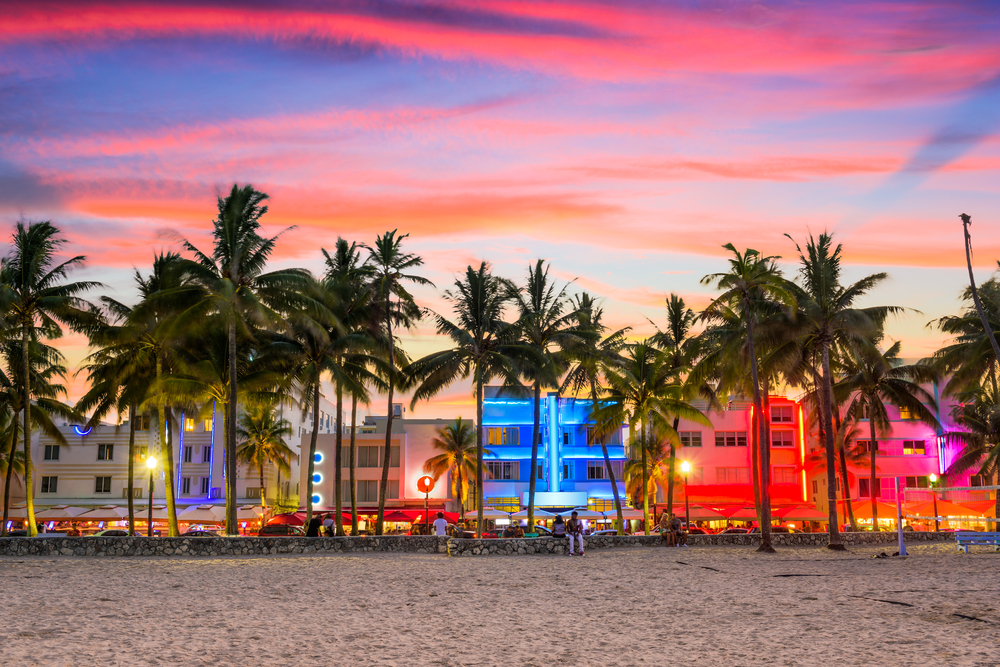 Miami Beach, Florida, Biscayne Bay, Miami-Dade County, downtown Miami