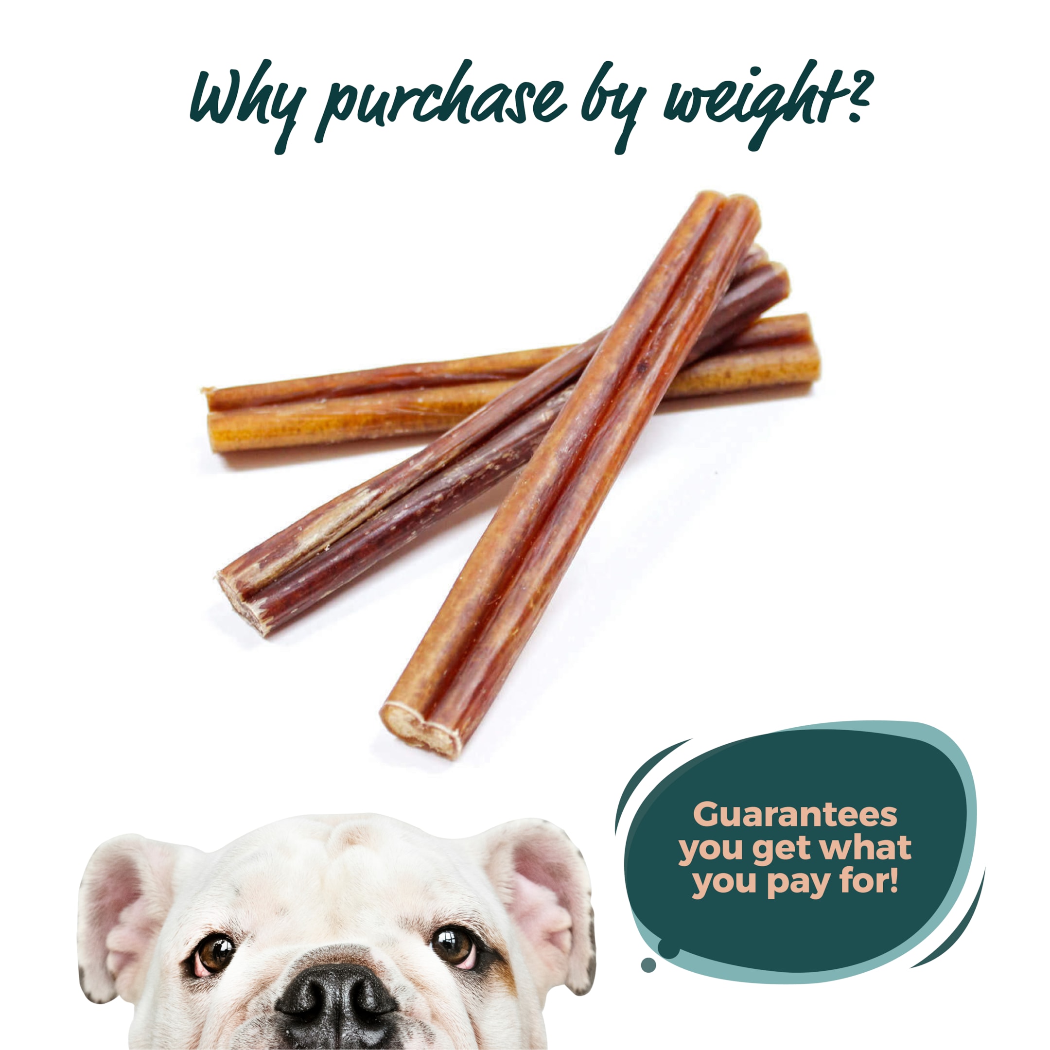 6 Inch Bully Sticks | Odor Free Select Beef Bully Sticks Weight Chart