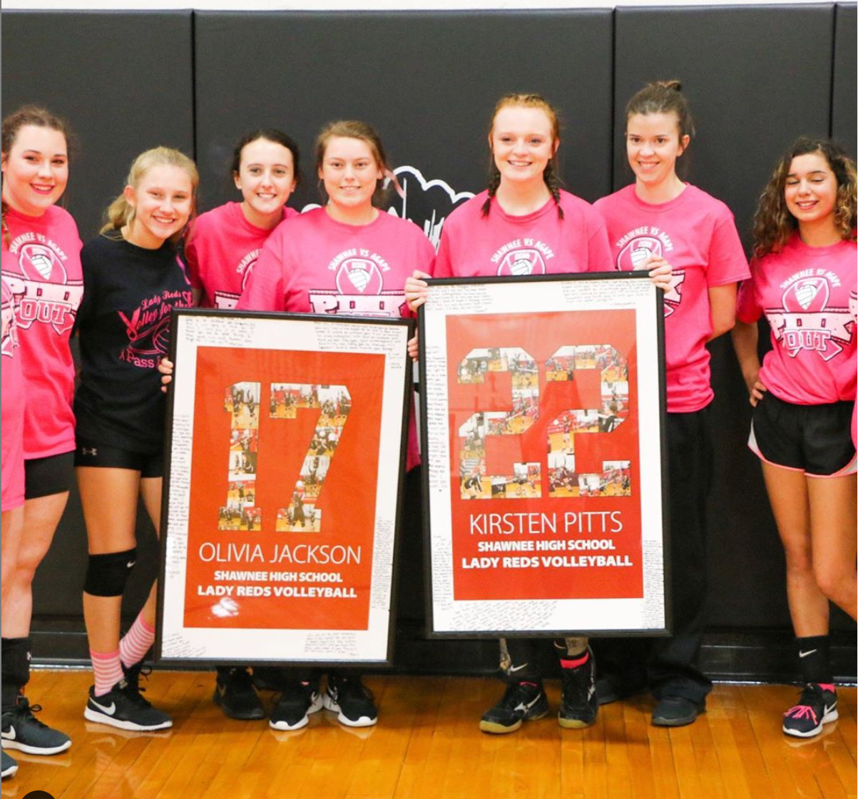Collage and Wood jersey number collage posters can be modified for any school and sport.