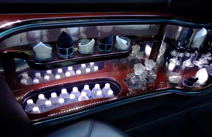 Ask your party bus rental company about a console bar to add to your party vibe