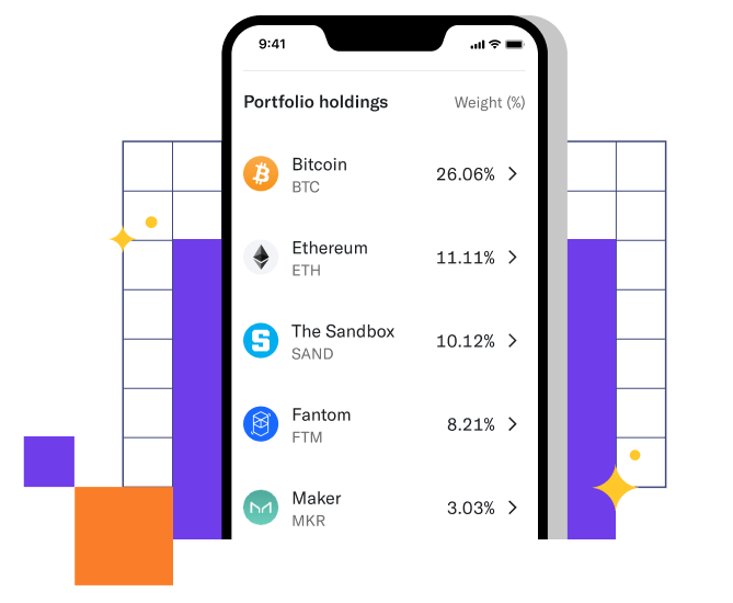 Wallet reflecting different crypto holdings.