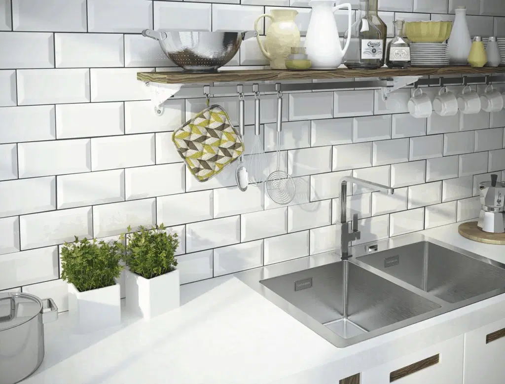 These traditional tiles are an all-time classic for homes and businesses alike. Biselado Metro Bevlled Wall Tiles