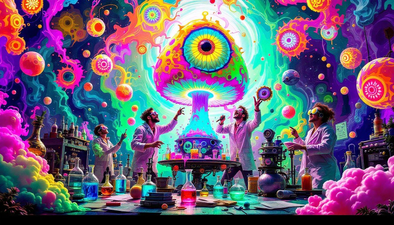 A depiction of clinical research on psychedelics.