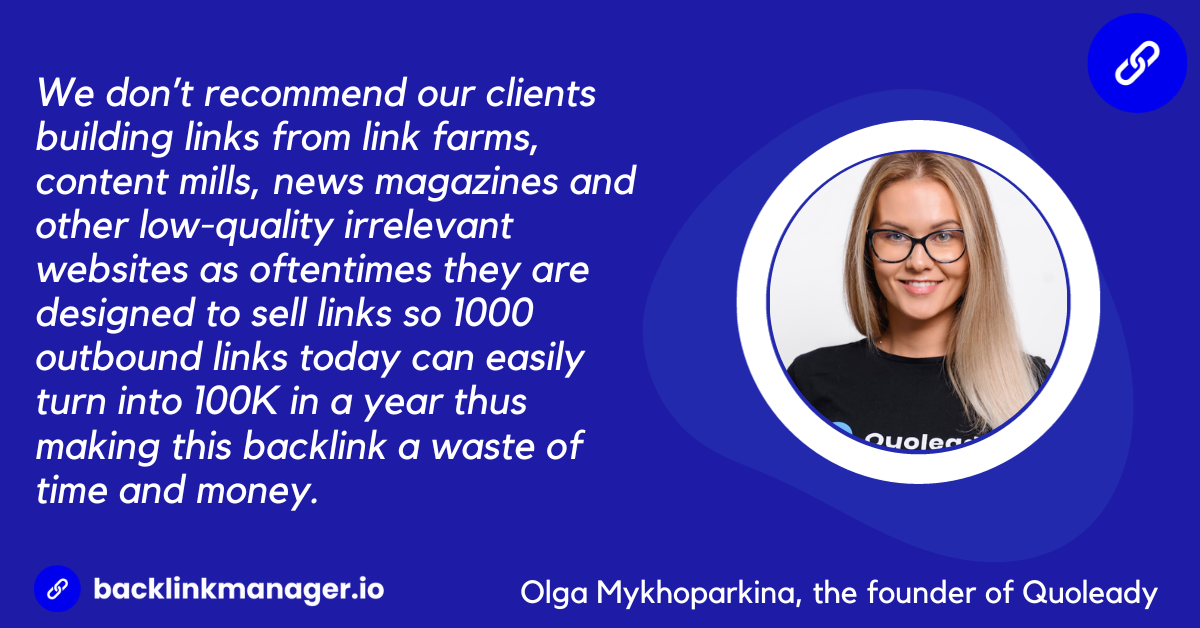 How to save on link-building: Olga Mykhoparkina, founder and CEO of Quoleady