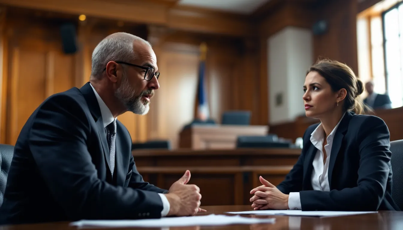 An Alamogordo truck accident lawyer discussing options with a client.