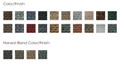 gaf shingle colors