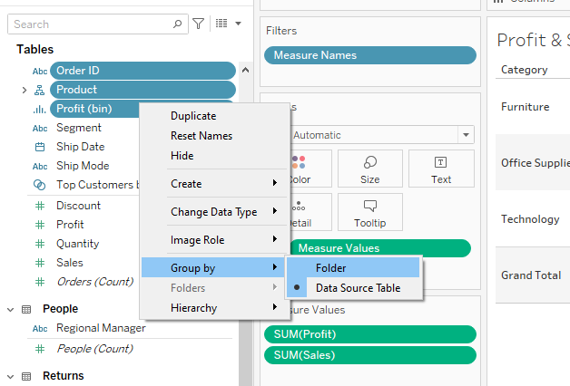 Grouping in Tableau