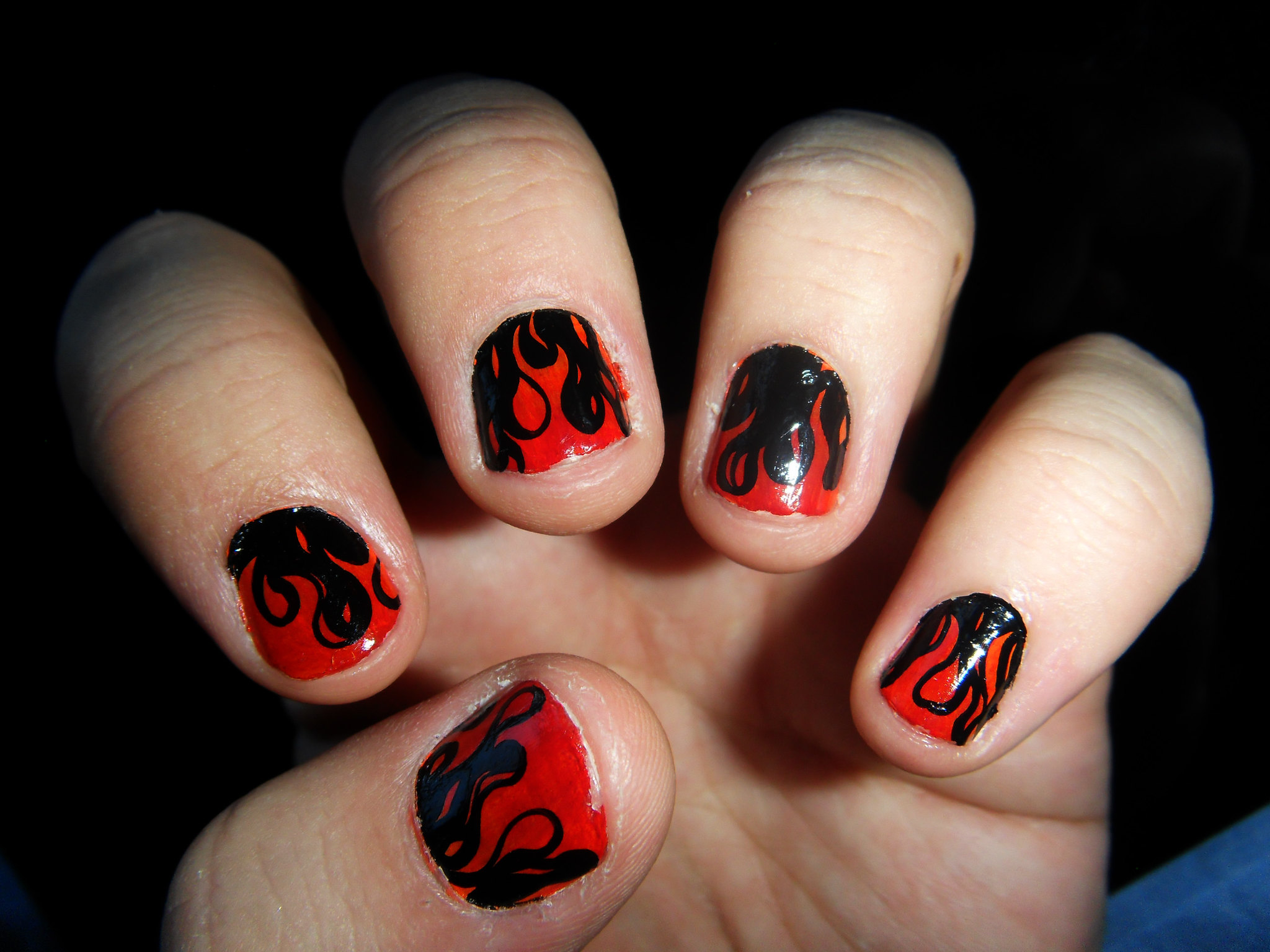 Flame nail art by Neil Milne on Flickr
