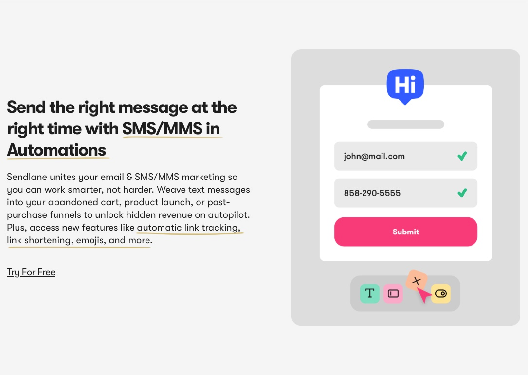Sendlane sms marketing