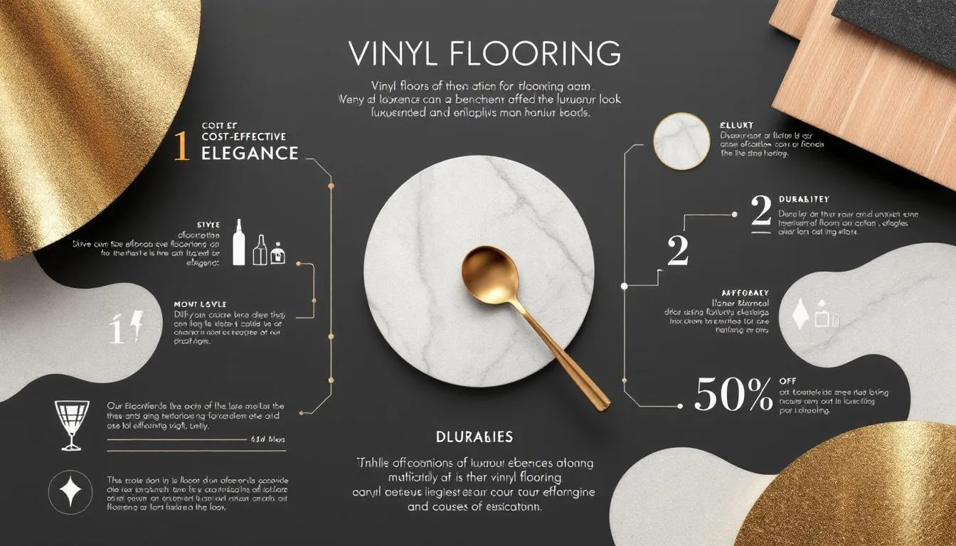 Vinyl flooring that offers cost-effective elegance and a luxurious look.