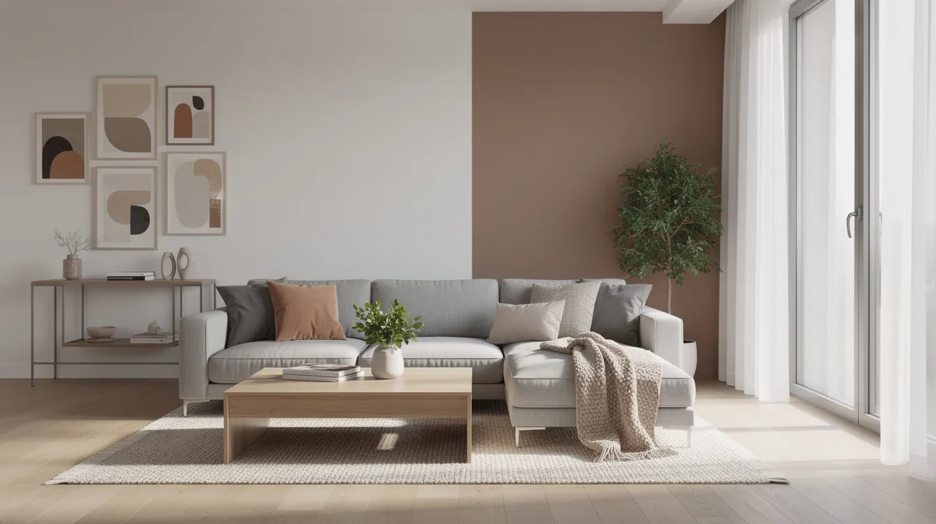 The image depicts the interior of a modern furnished apartment, featuring tasteful decor and abundant natural light, ideal for a vacation rental or short term rental market. The stylish living space showcases a blend of comfort and sophistication, appealing to potential property owners looking to invest in an Airbnb property.