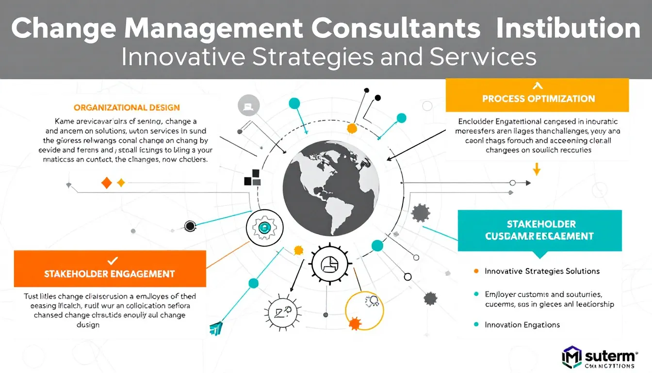 A visual representation of key services offered by change management consultants.