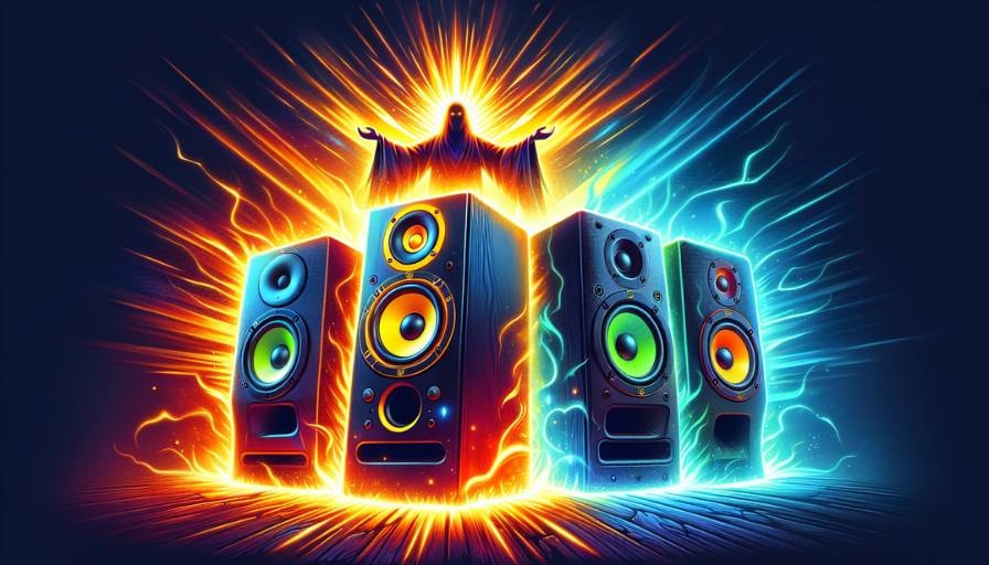 Find the best monitor speakers. Illustration of top budget studio monitors - catch for a tight bass response