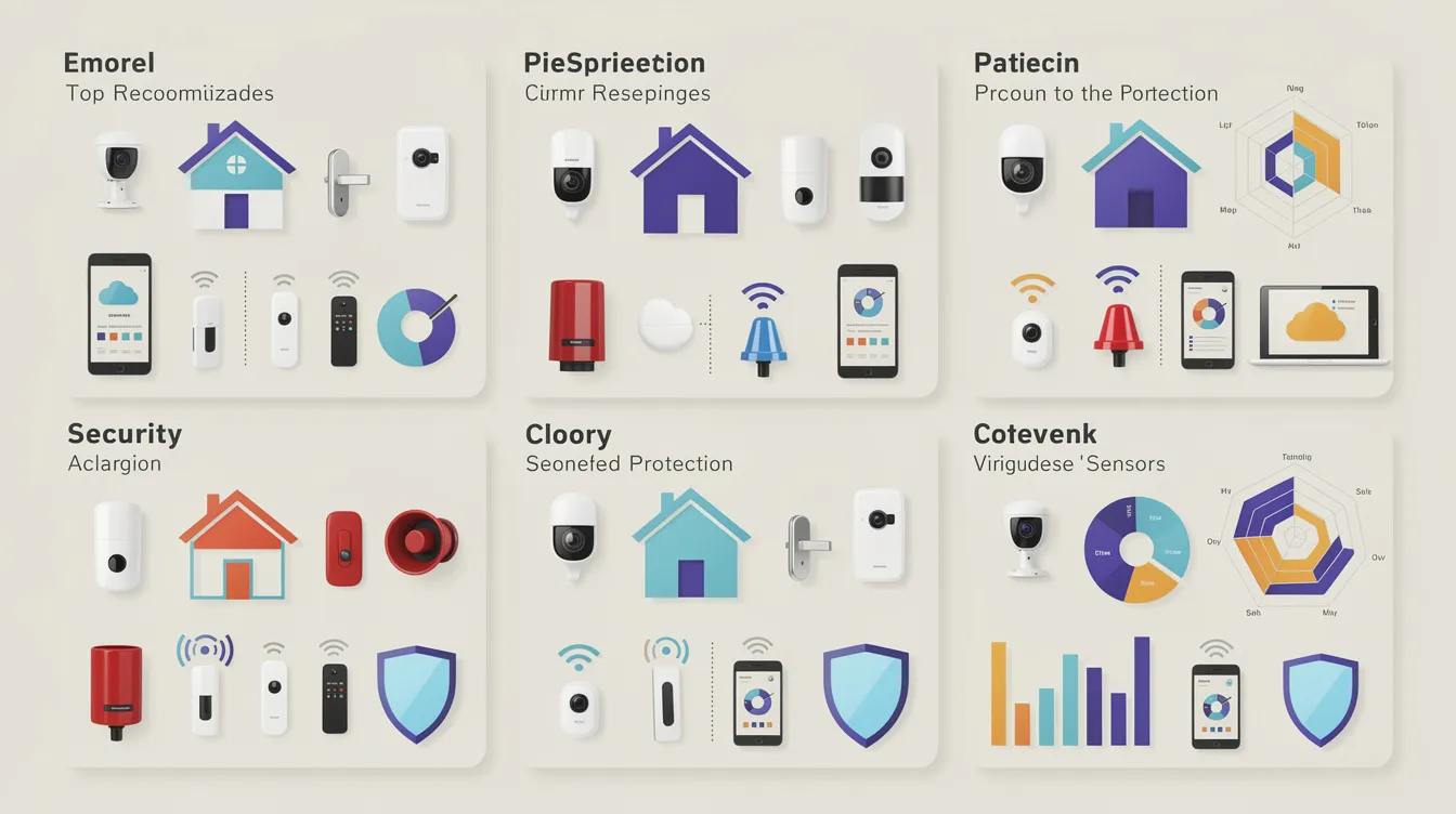 Top recommended home security systems including a variety of brands.