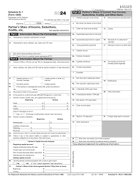 filing schedule k-1 tax form,