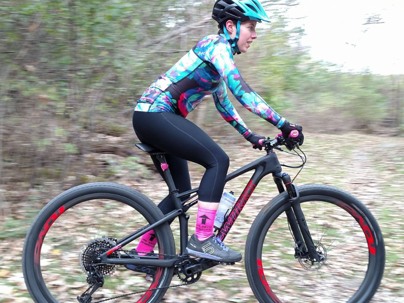 Picture of Shebeest cycling wear for women.