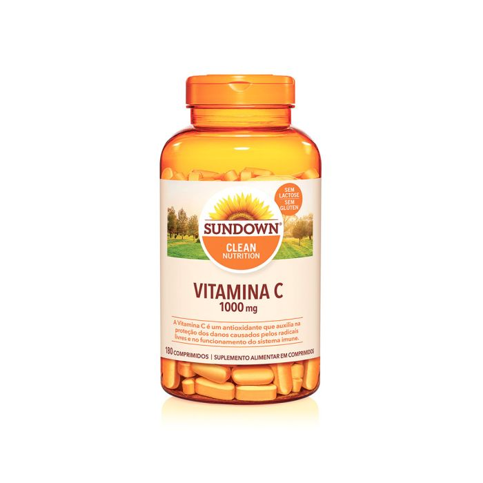Vitamina C da Sundown. Fonte da imagem: site oficial da marca.