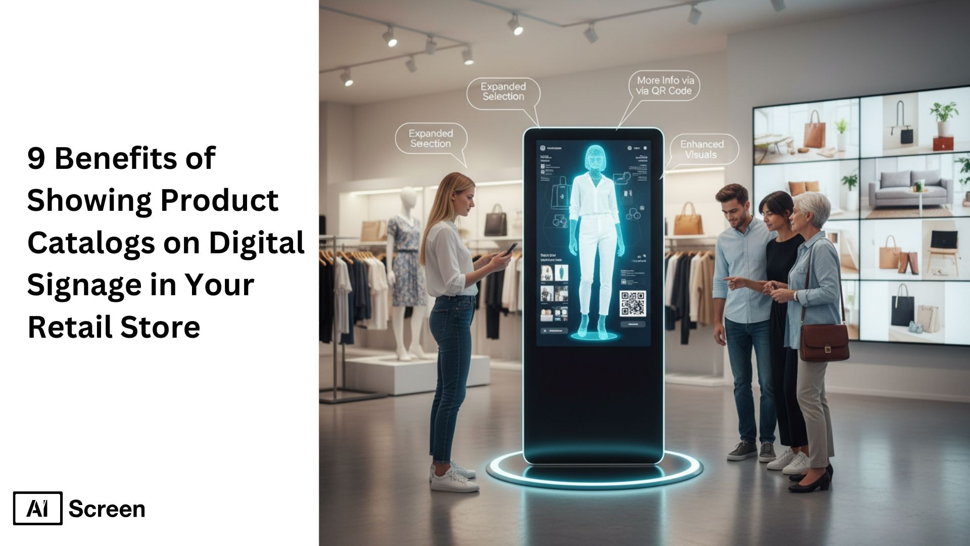 9 Benefits of Showing Product Catalogs on Digital Signage in Your Retail Store 1 benefits of using digital product catalogs in retail business traditional signage print advertising