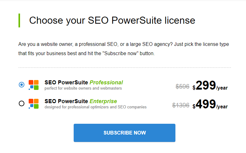 seo powersuite pricing