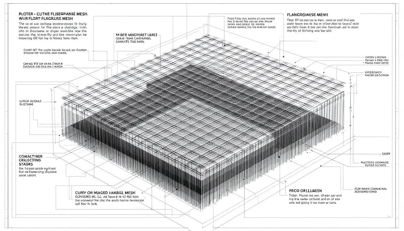 An illustration of high quality fiberglass mesh showcasing its durability.