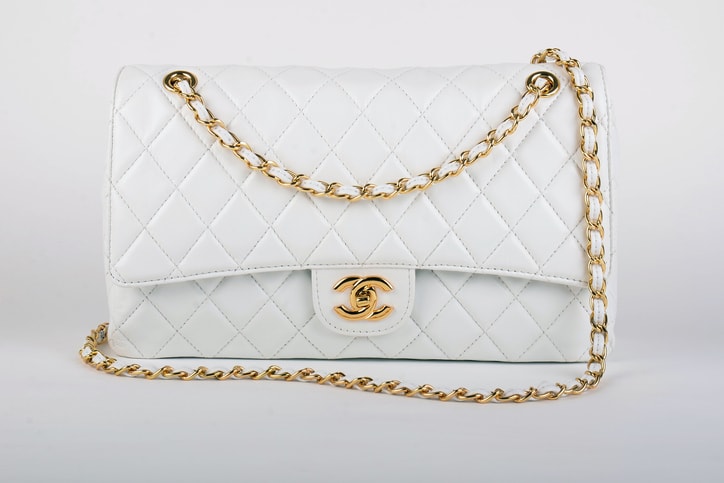 Chanel Klassische Flap Bag Weiß