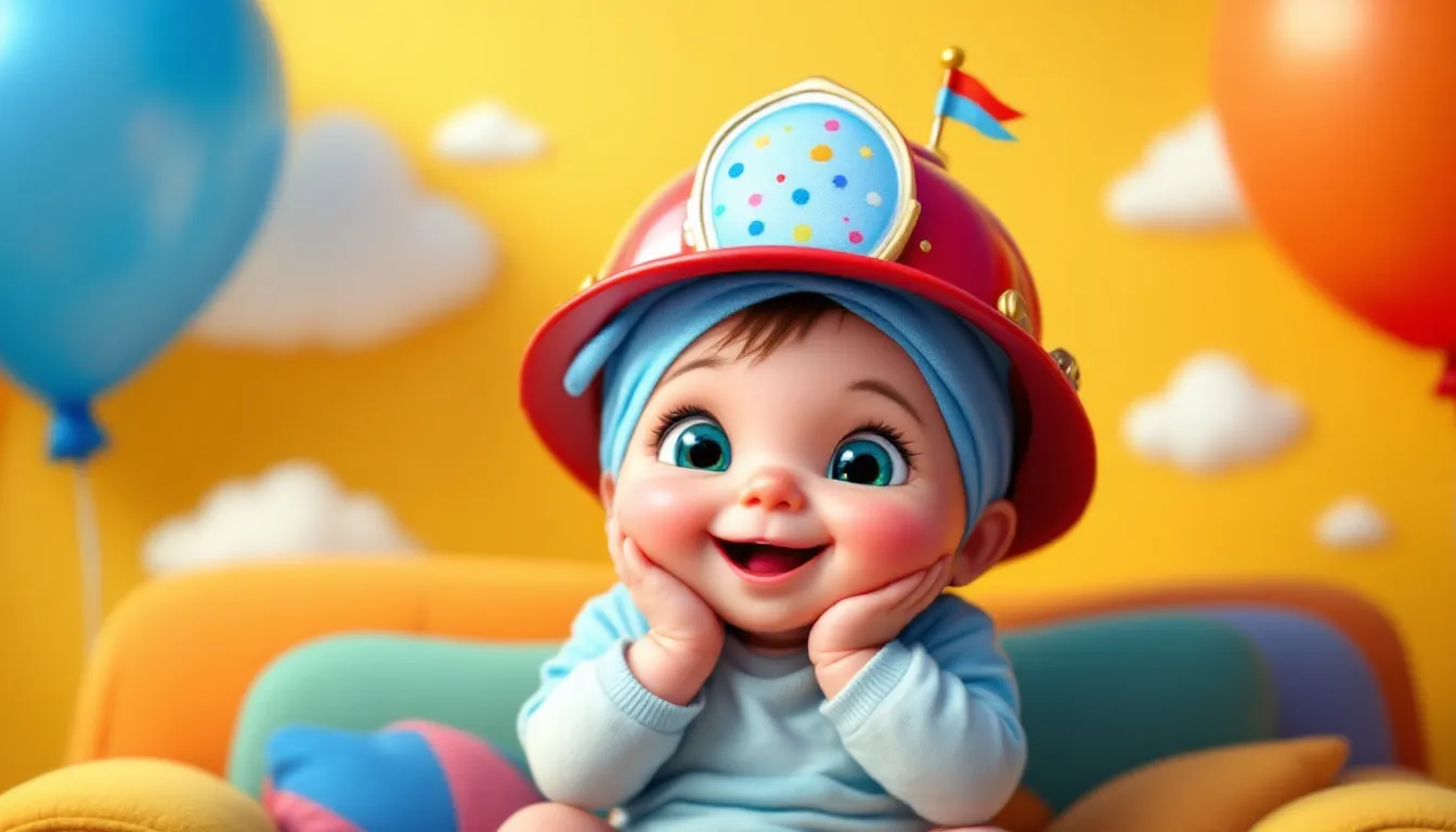Ein Baby erhält eine Helmtherapie zur Behandlung von Kopfverformungen.