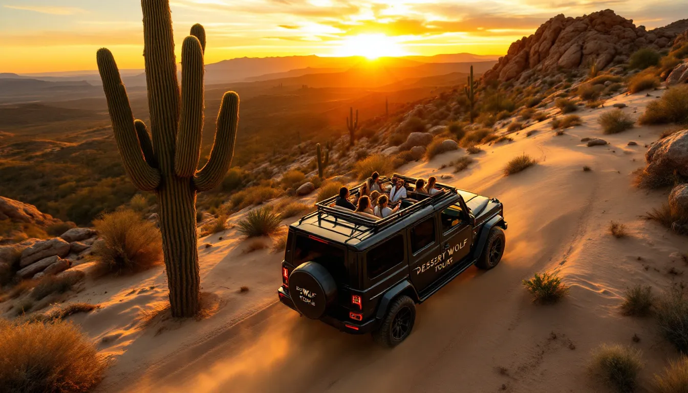 An exciting desert tour experience with Desert Wolf Tours in Scottsdale.