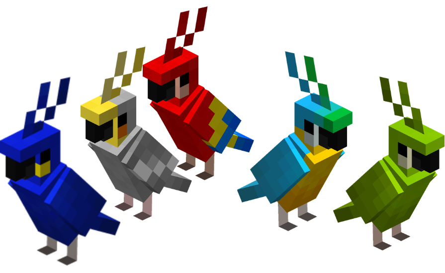 Parrot Variants Minecraft