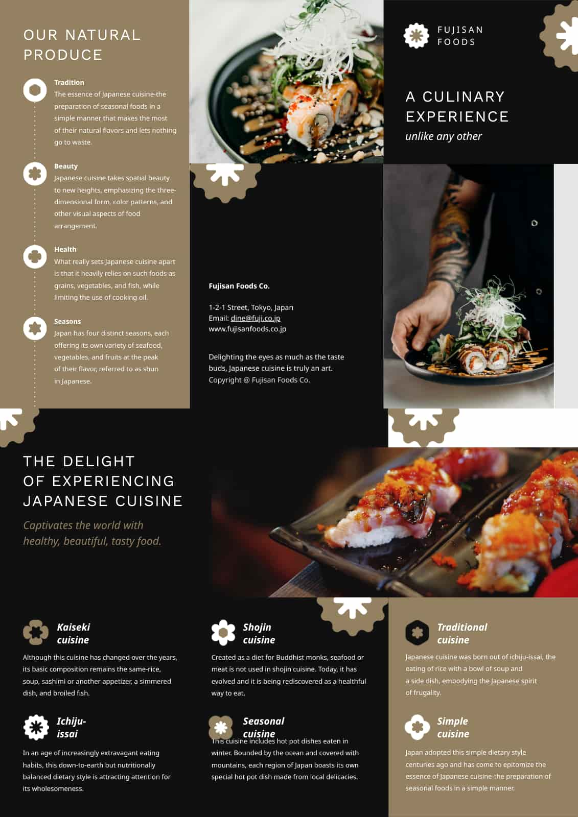 example of a restaurant brochure, how to make a brochure online