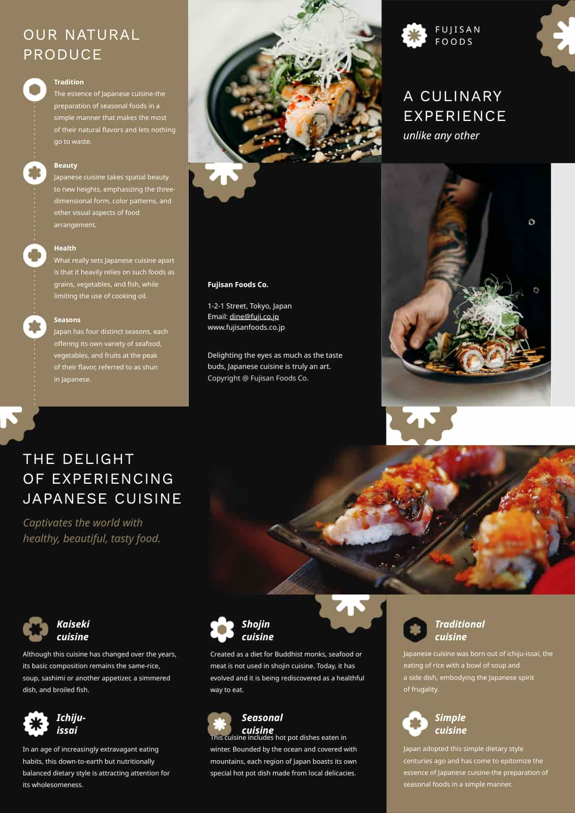 exemple de brochure de restaurant, comment faire une brochure en ligne