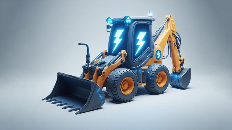 Electric Backhoe Loader - Generated by Microsoft Copilot