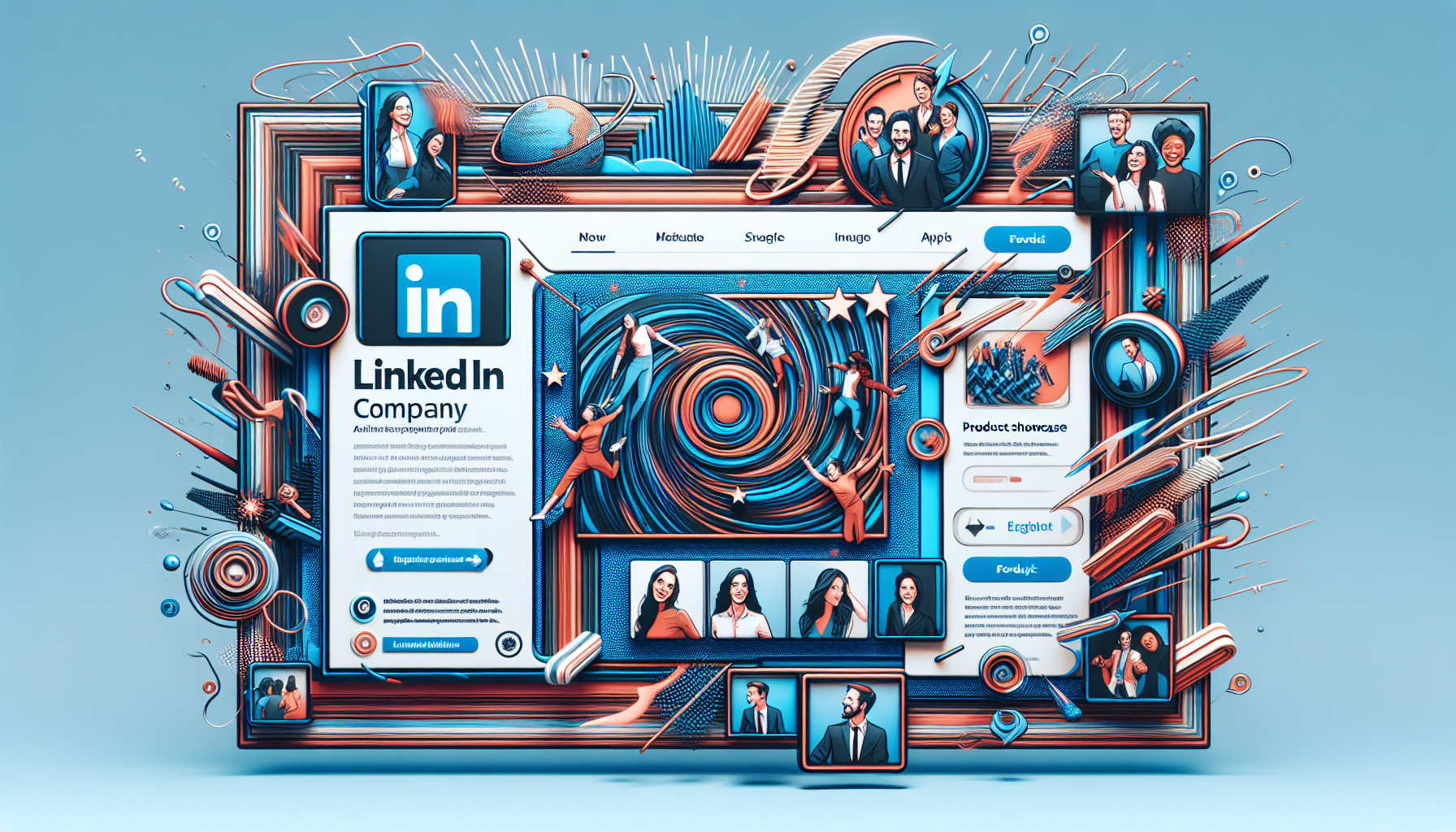 Illustration of a visually appealing LinkedIn Company Page