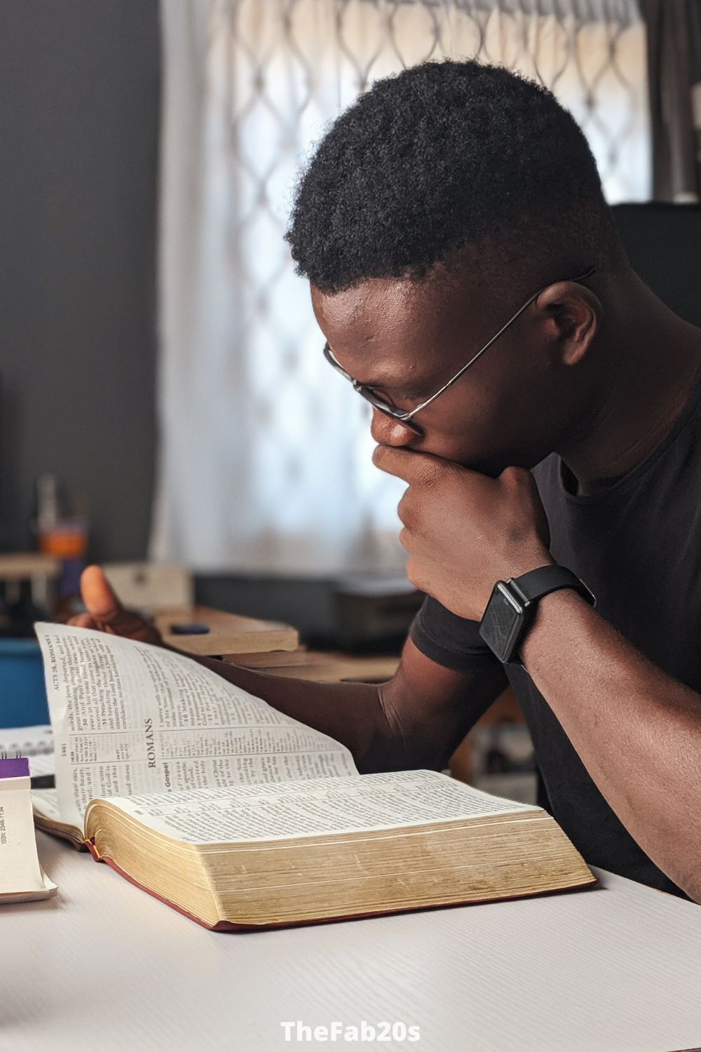 Man reading a book 