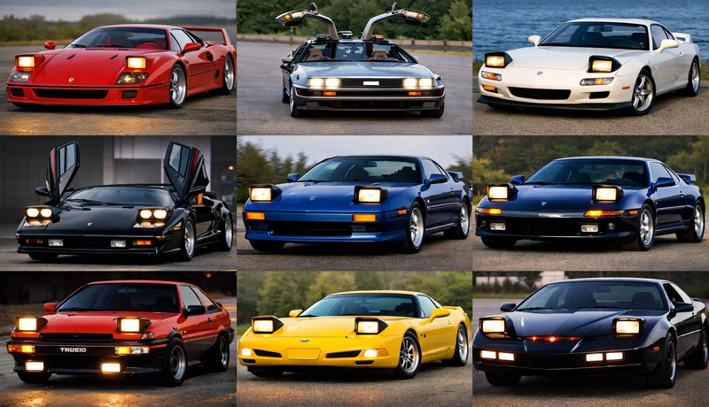 Classic pop-up headlights cars