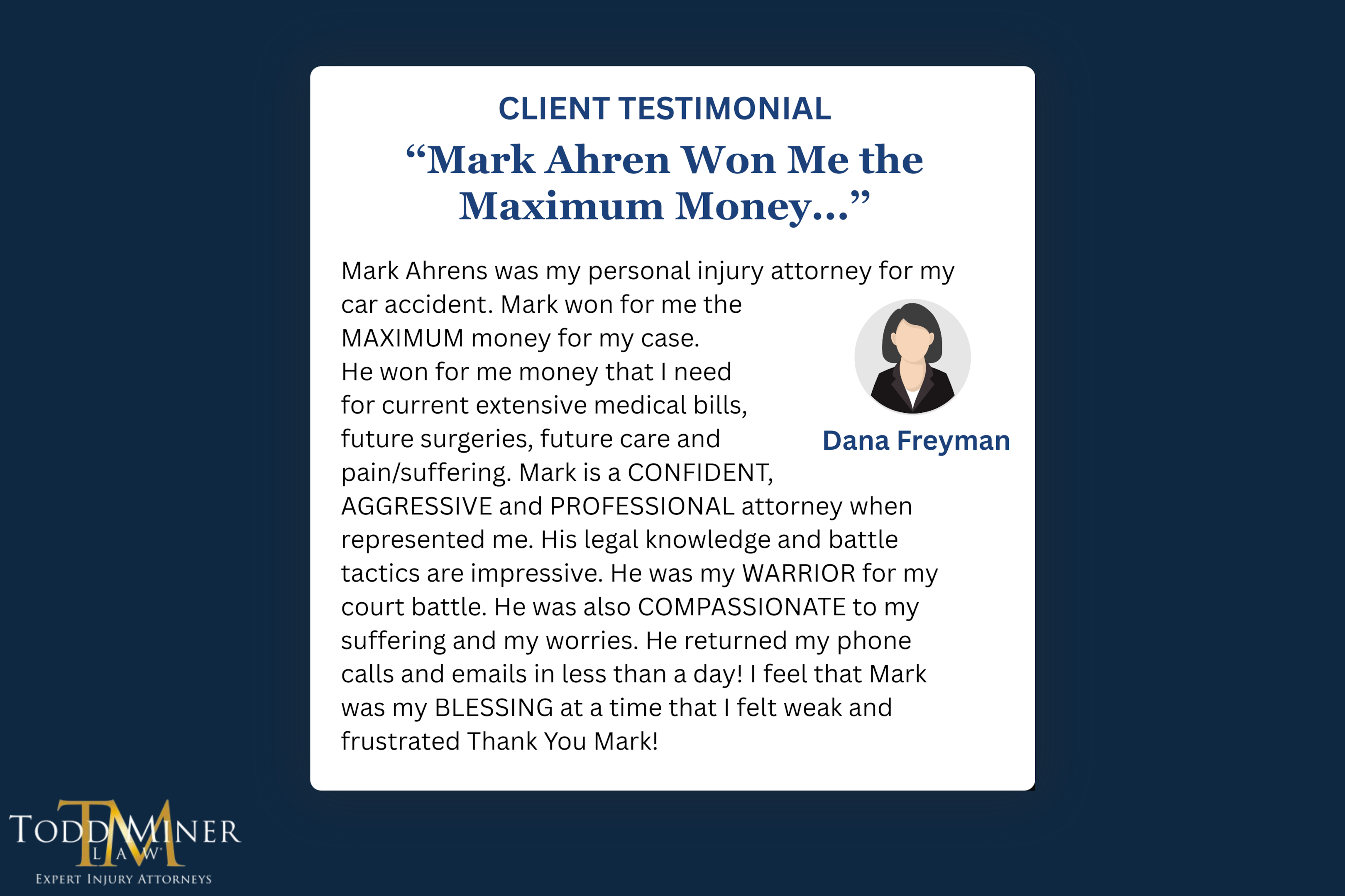 Client's Testimonial