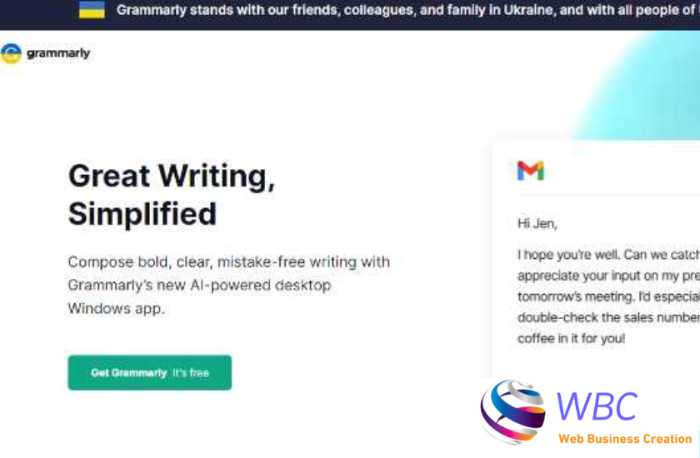 grammerly in post about content marketing
