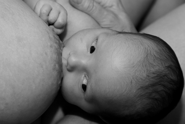 woman, breastfeeding, baby