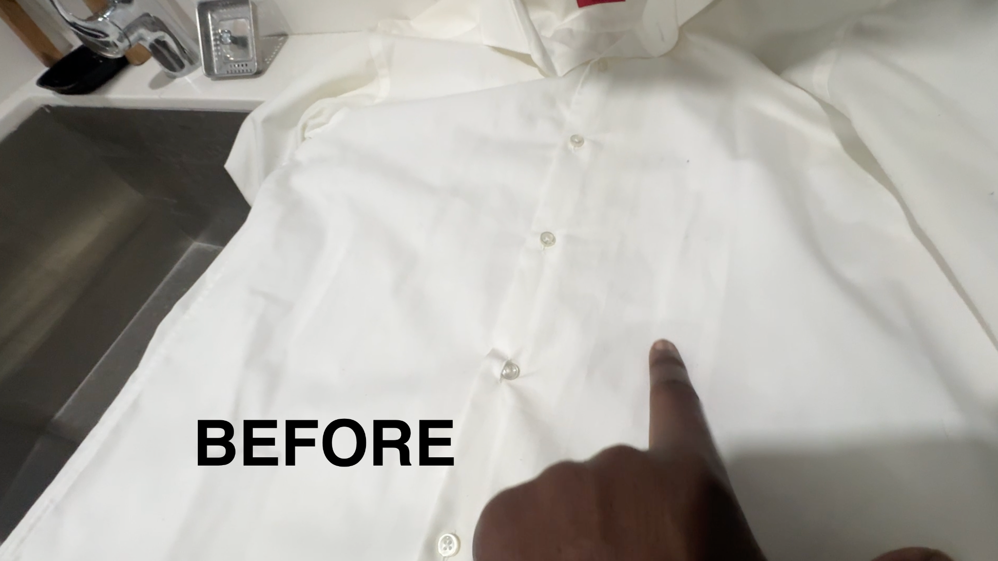 wrinkled shirt